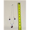 Image 2 : Vintage Silver-Tone & Red Rhinestone Jewelry Set