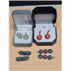 Image 1 : (2) Pair Vintage Earrings, (4) Vintage Hair Barretts