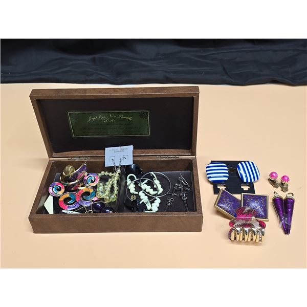 Lot of Earrings in Pistol Décor Box