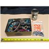Image 1 : Lot of Misc. Jewelry Parts & Pieces (inc. Jar of Single Earrings, Earring Backs, Broken Pieces, Bead
