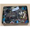 Image 2 : Lot of Misc. Jewelry Parts & Pieces (inc. Jar of Single Earrings, Earring Backs, Broken Pieces, Bead