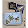 Image 5 : Misc. Costume Jewelry Lot inc. Rhinestone Clip-on Earrings, Multi-Strand Necklace, etc.