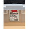 Image 6 : Plastic Storage Container Lot ** Large Bin Lid DOES NOT FIT bin properly
