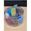 Image 3 : Misc. “Junk Drawer” Lot inc. Stainless Grooming Kit, Keychain Knife, Mini Tupperwa