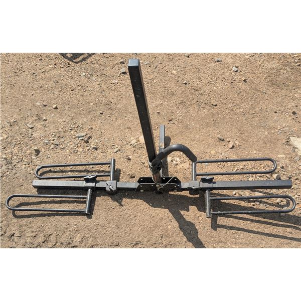 Folding bike rack, for 1-1/4" hitch receiver
