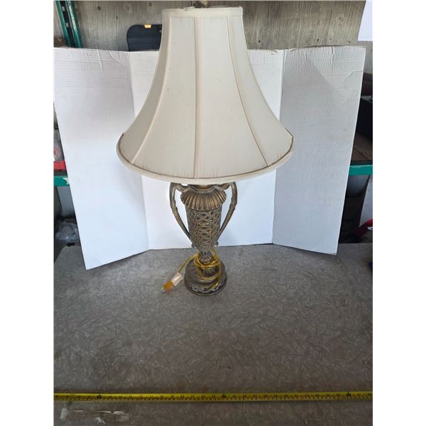Vintage lamp with shade- untested- 32"H