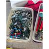 Image 4 : 3 plastic containers full of christmas décor