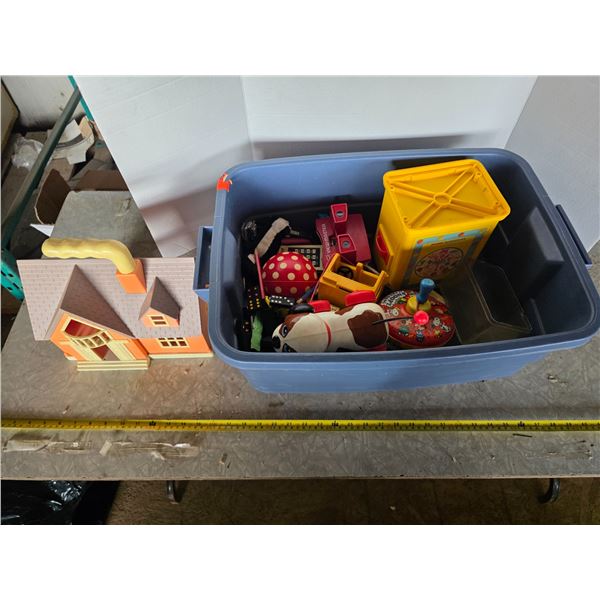 Tote full of children's toys