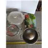 Image 4 : Kitchenware lot- corning ware dishes and pyrex measuring cups