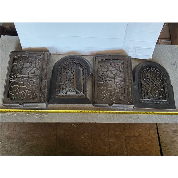4 cast iron vent covers- sizes vary
