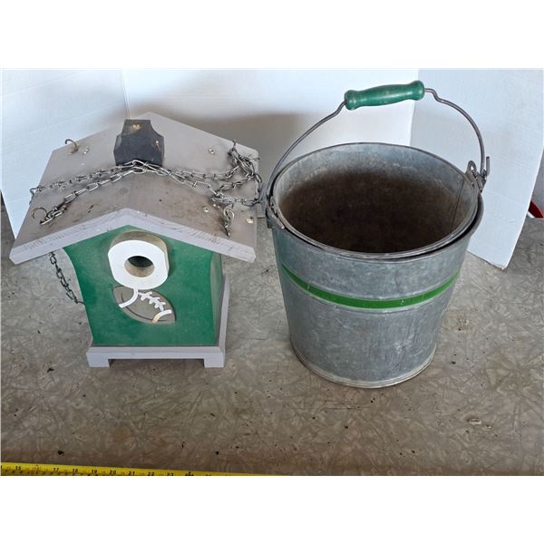 Bird house and pails