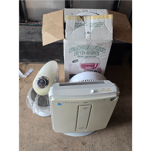 Lot of misc items- heater, fan