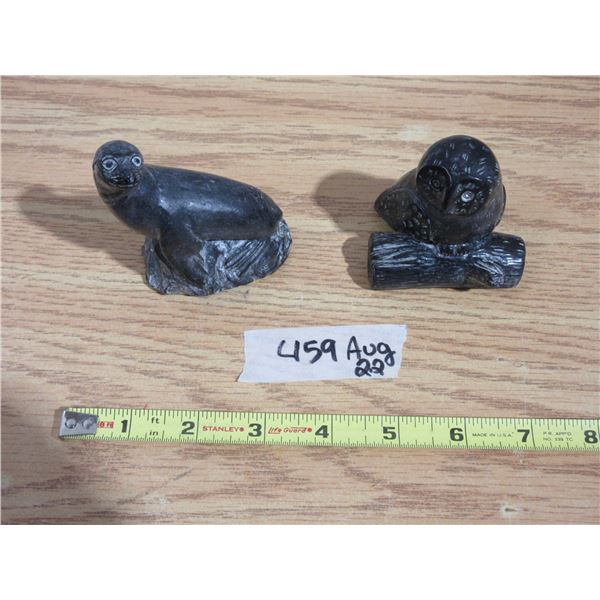 SoapStone Seal and Owl Stamped Wolf