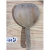 Image 2 : Old Measuring Tape Nylon with Leather Case (Some Damage) and Old Wooden Spoon