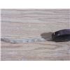 Image 4 : Old Measuring Tape Nylon with Leather Case (Some Damage) and Old Wooden Spoon