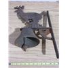 Image 3 : Vintage Cast Iron Dinner Bell with Bracket Hanger Deer 8'' By 16'' Tall Original Noise Maker