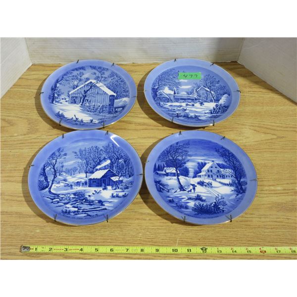 (4) Scenery Plates