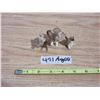 Image 1 : (3) Mini Elephants Figures Mother + Young