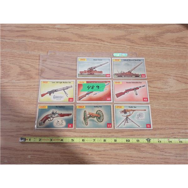 (8) 1953 Park Hurst Guns + Pistols Cards