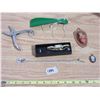 Image 1 : Mix Lot of Cameo Pendant Mother of Pearl Watch Lock + Key Necklace, Shoe Horn, Hold Punch, and Misc