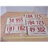 Image 1 : (5) License Plate (2) 1973 and (3) 1975 License Plates *(1) Pair*