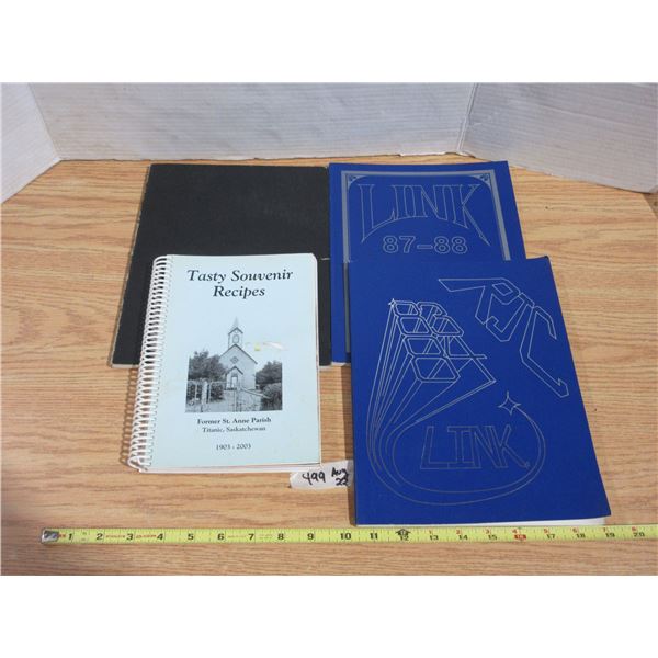 Hard To Find Titantic Sask Recipe Book With (3) Rostern Year Books