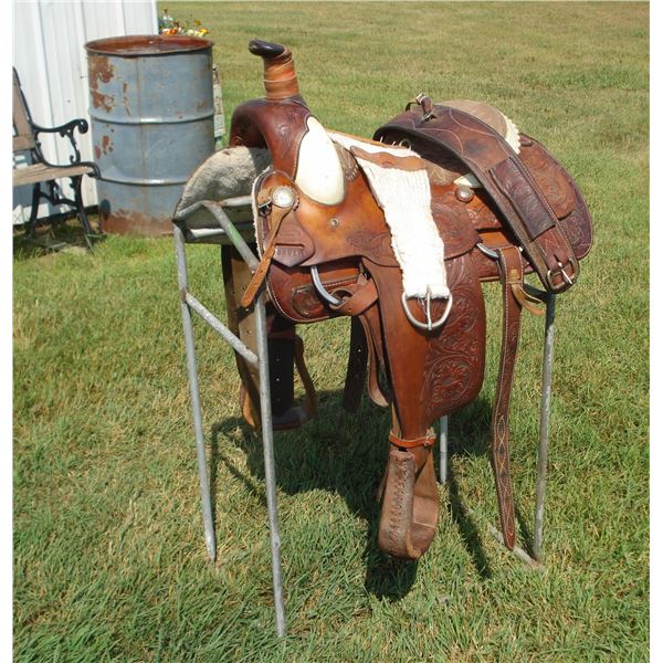 Saddlesmith Roping Saddle With Cinches and Stand