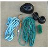 Image 1 : Horse Related Items  Cotton Lunge Line  Hay Net Etc.  Helmet Is Used So Selling In As-Is Condition