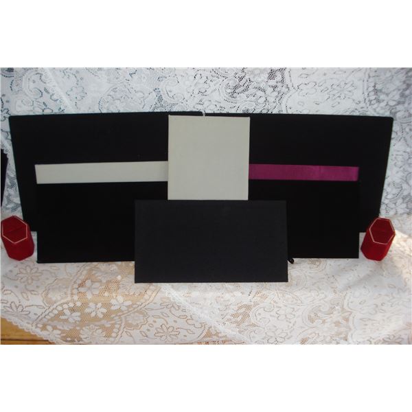 Jewelry Display  6   14x7.5"  2  18x12" And Two Ring Holders