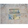 Image 1 : Pair Circulated $5.00 Bills