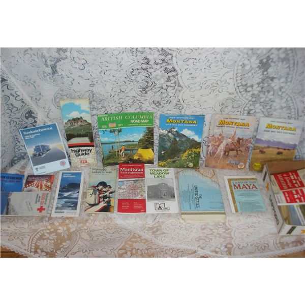 Large Lot Of Vintage Maps