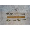 Image 1 : ExtraExtra Long Serving Spoon  Italy    Pair Antique Sugar Spoons  Scalloped Edge c Late 1800;s   Fa