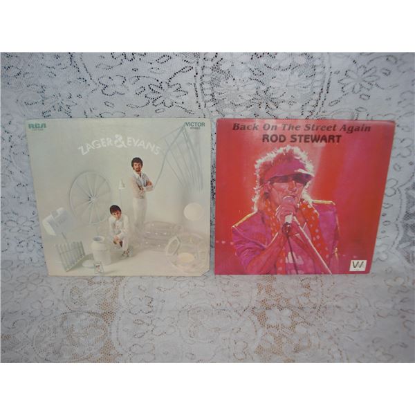 Zager&Evans And Rod Stewart Records  Appear Excellent Condition