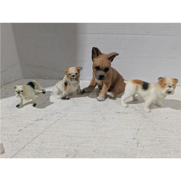 Porcelain/Ceramic Ornaments, dogs, pugs etc