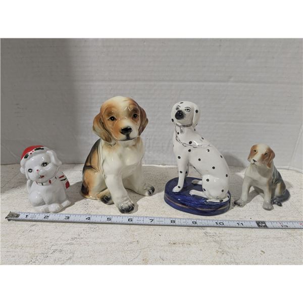 Porcelain/Ceramic Ornaments, dogs, mixed