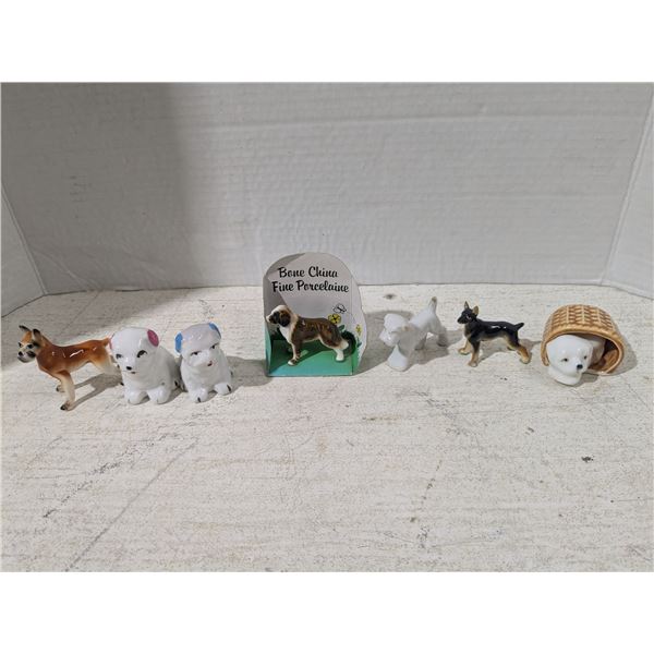 Porcelain/Ceramic Ornaments, dogs, miniature