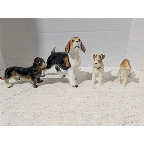 Porcelain/Ceramic Ornaments, dogs, mixed