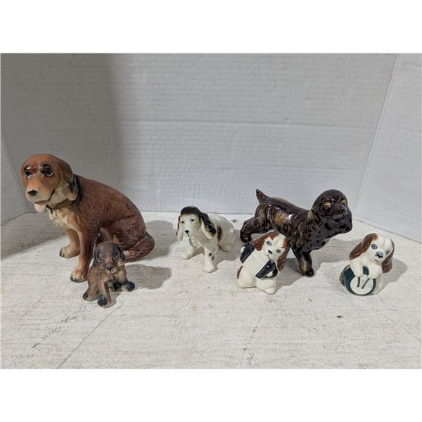 Porcelain/Ceramic Ornaments, dogs, spaniels