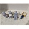 Image 1 : Porcelain/Ceramic Ornaments, hippos withox and cart