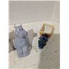 Image 3 : Porcelain/Ceramic Ornaments, hippos withox and cart