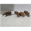 Image 1 : Wood carvings, rhino and hippos