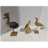 Image 1 : 3x 7-10" tall bird carvings