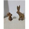 Image 1 : Wood Carvings, rabbit and dog
