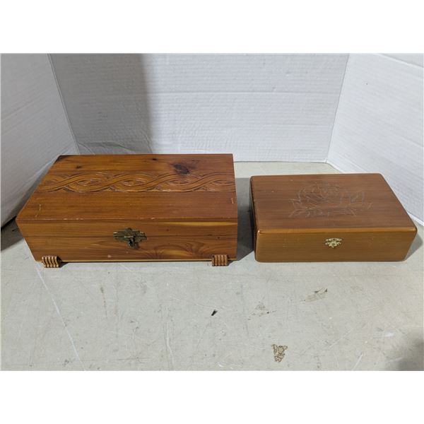 Wood jewellery boxes