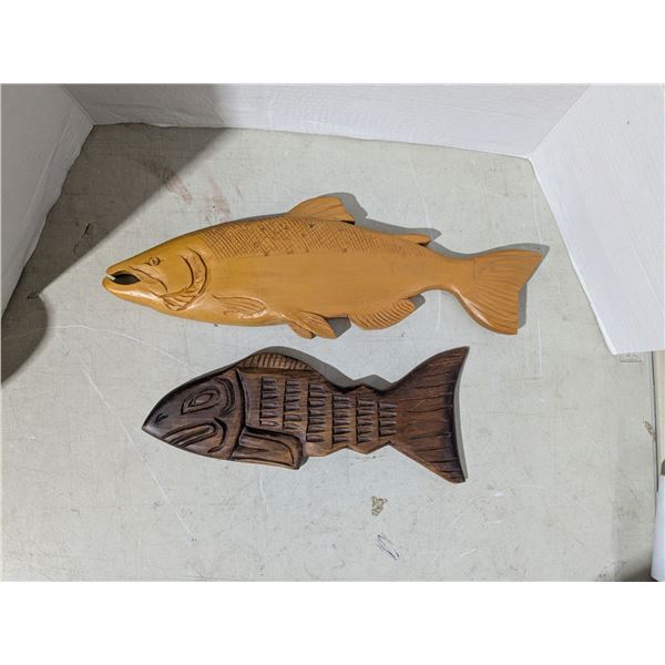 Wood Carvings, fish wall hangers