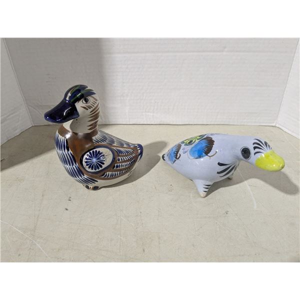 Porcelain/Ceramic ornaments, ducks, painted