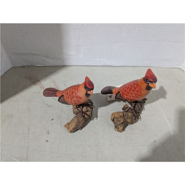 Carved wood Cardinals