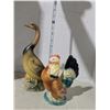 Image 4 : Porcelain/Ceramic ornaments, duck and rooster