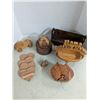 Image 1 : Wood décor, music box, basket, etc
