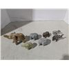 Image 1 : Stone and metal elephant ornaments